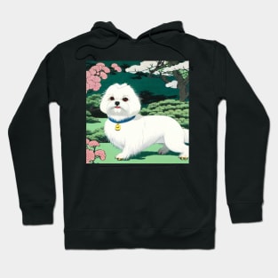 Maltese Dog is a Crusty White Dog Fluffy Animal Hoodie